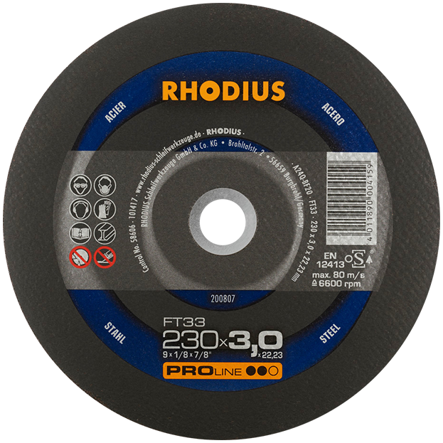 Rhodius Kutteskive 230x3,0x22,2 FT44 (25pk)