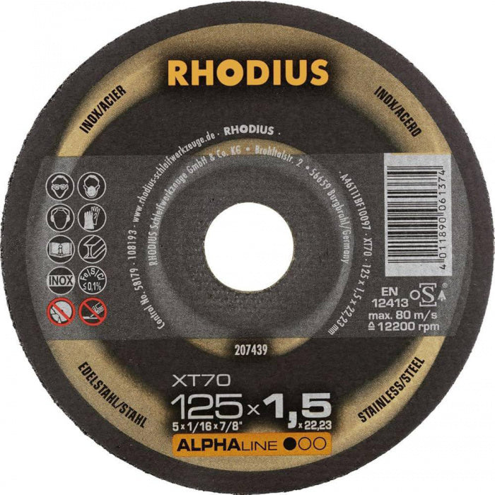 Rhodius Kutteskive 125x1,5x22,2 XT10 (50pk)