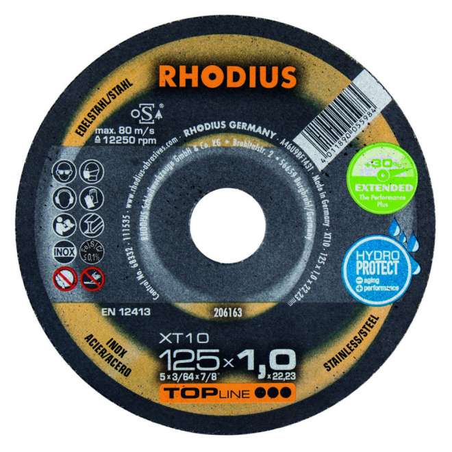 Rhodius Kutteskive 125x1,0x22,2 XT10 (50pk)