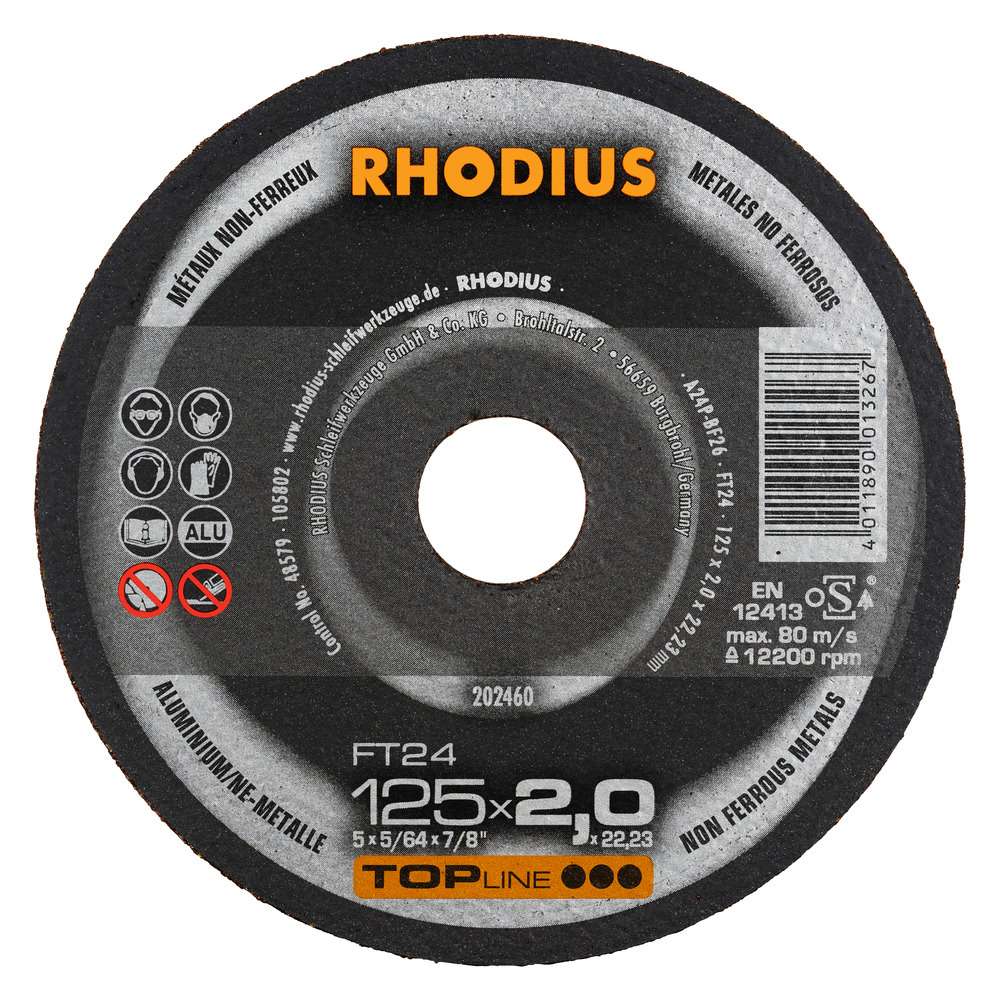 Rhodius Alu Kutteskive 125x2,0 FT24 (25pk)